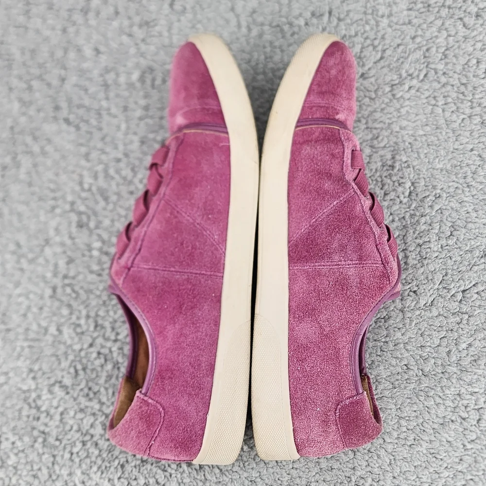 Vionic Jean Suede Slip On Sneakers Sz 8.5 Purple Casual Comfort Shoes - Picture 5 of 12